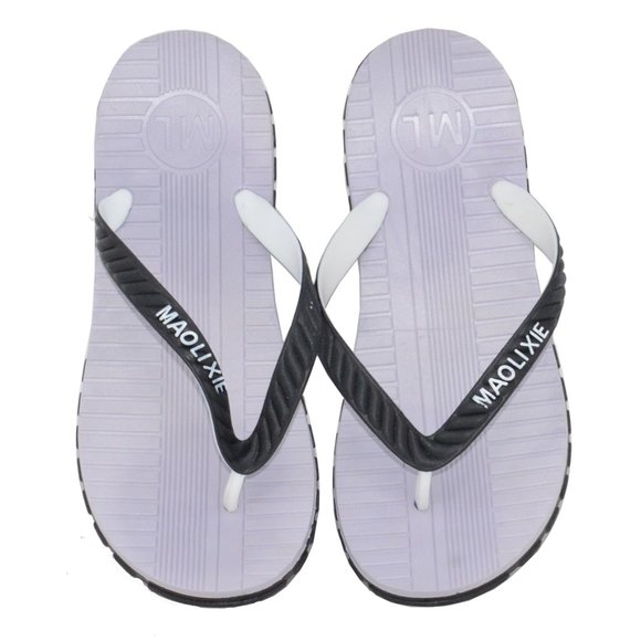 Comfort Men's Flip Flops Summer Beach Home Outdoor Thong Sandals Grey - Picture 2 of 5